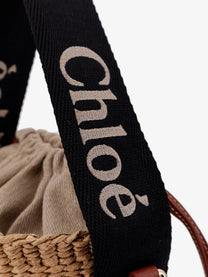 Chloé Women's Woody Raffia Bucket Bag Black