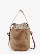 Chloé Women's Woody Raffia Bucket Bag White, view 2