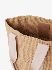 Chloé Women's Woody Raffia Shoulder Bag Beige