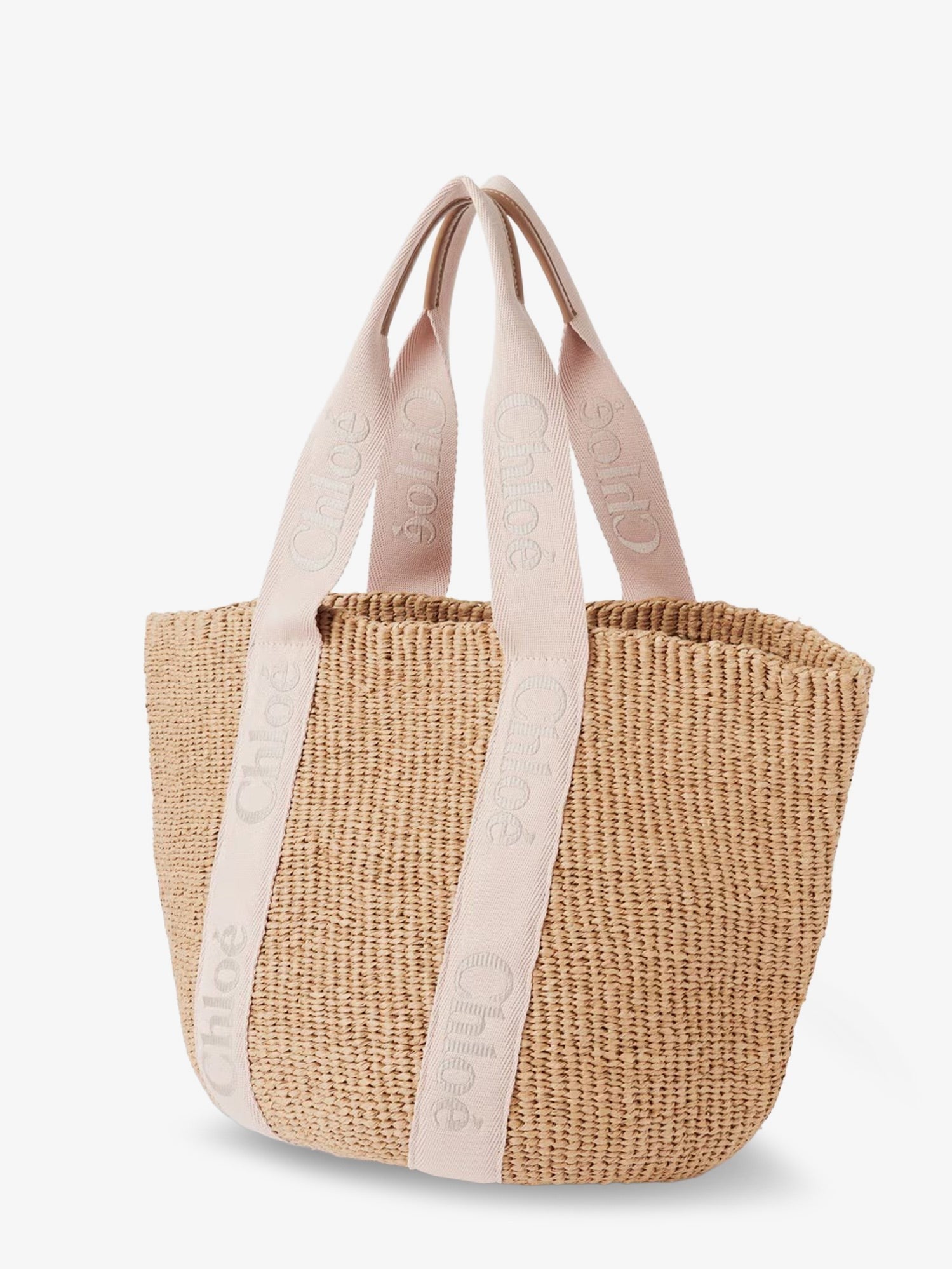 Chloé Women's Woody Raffia Shoulder Bag Beige