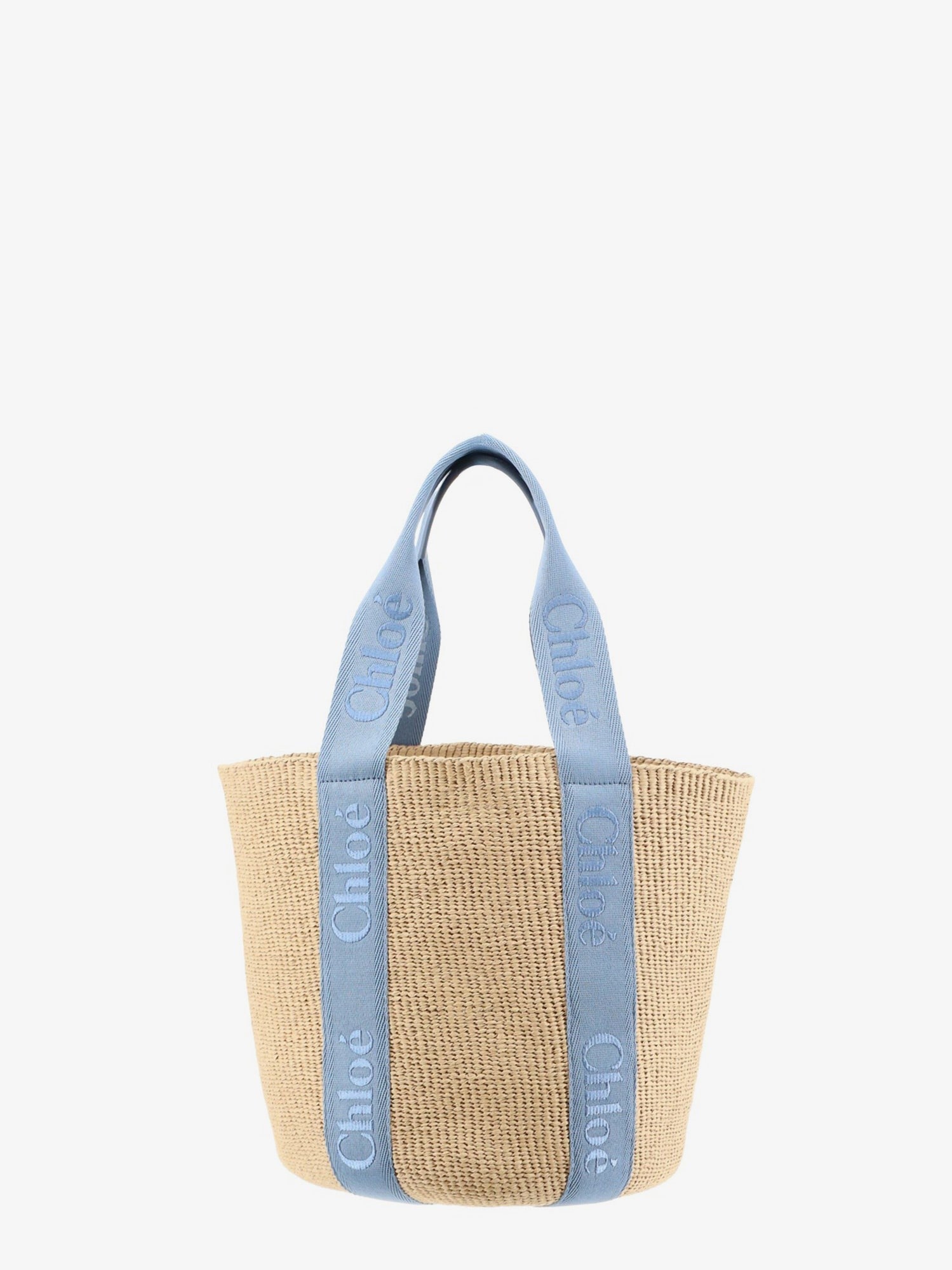 Chloé Women's Woody Raffia Shoulder Bag Blue
