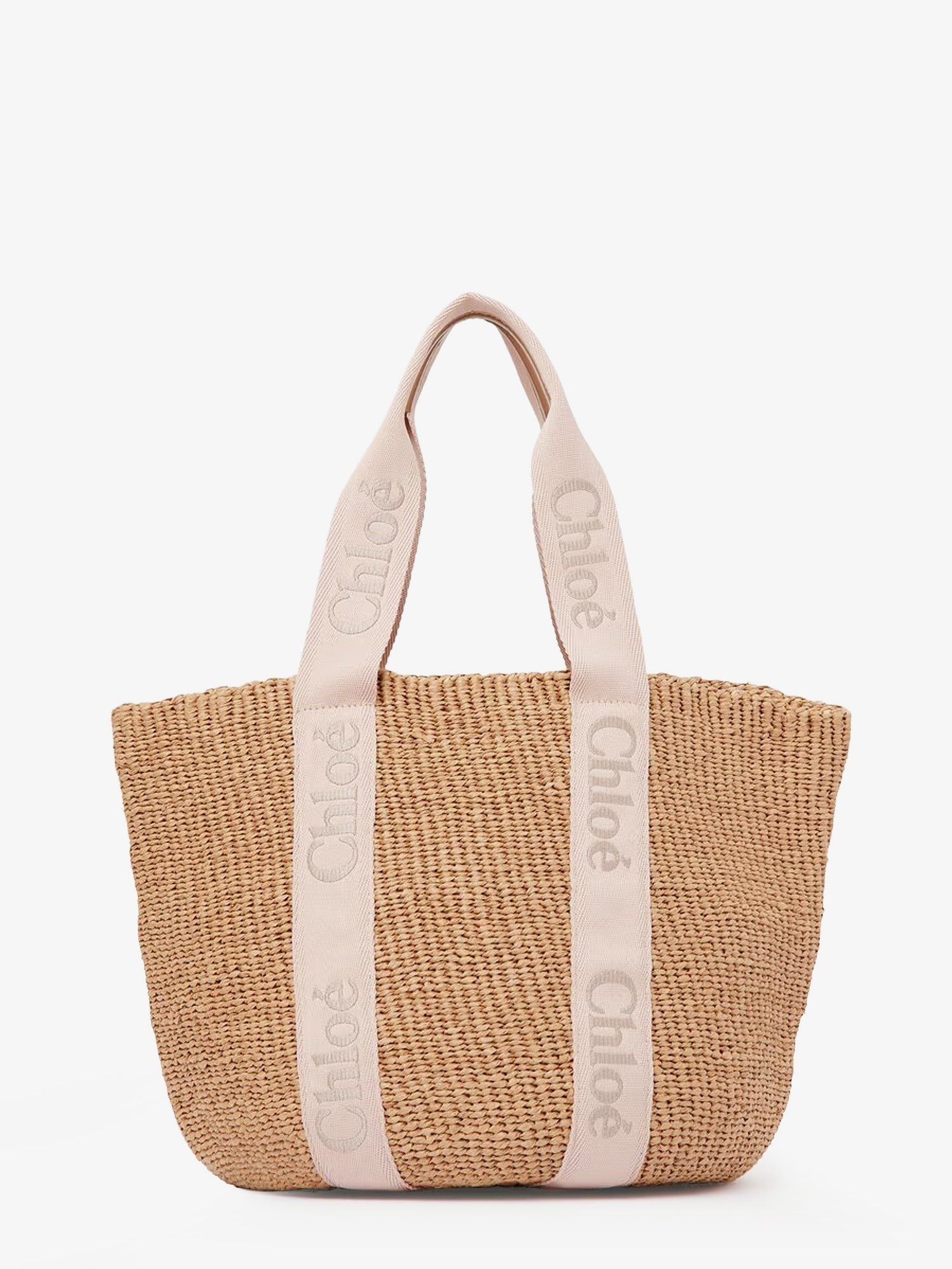 Chloé Women's Woody Raffia Shoulder Bag Beige