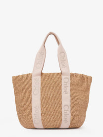 Chloé Women's Woody Raffia Shoulder Bag Beige
