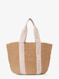 Chloé Women's Woody Raffia Shoulder Bag Beige