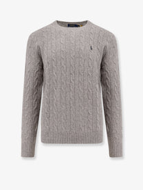 Polo Ralph Lauren Men's Wool an Cashmere Cable Knit Sweater Grey