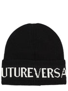 Versace Jeans Couture Men's Wool and Acrylic Beanie Black