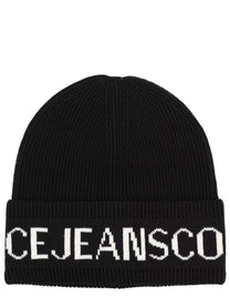 Versace Jeans Couture Men's Wool and Acrylic Beanie Black