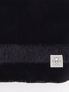 Toteme Women's Wool and Alpaca Scarf Black, view 2