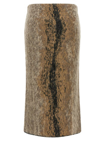 Nude Lucy Wool and Alpaca Skirt Brown