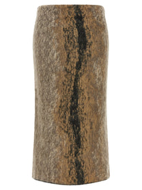 Nude Lucy Wool and Alpaca Skirt Brown