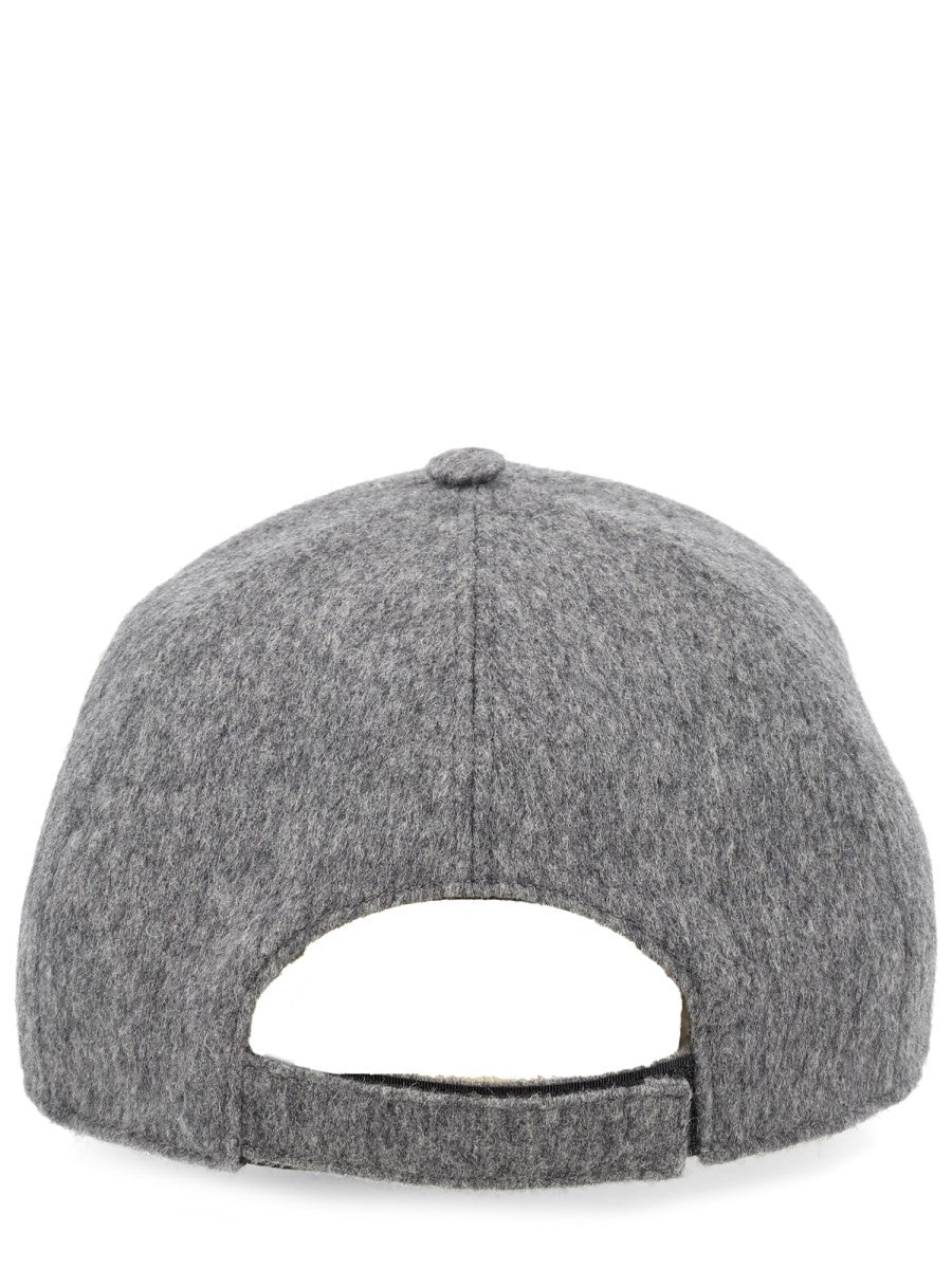 Fendi Men's Wool and Cashmere Baseball Hat Grey