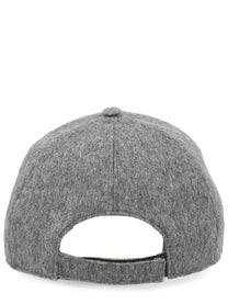 Fendi Men's Wool and Cashmere Baseball Hat Grey