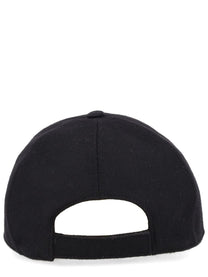 Fendi Men's Wool and Cashmere Baseball Hat Black