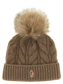 Moncler Grenoble Wool and Cashmere Beanie Brown