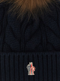 Moncler Grenoble Wool and Cashmere Beanie Blue