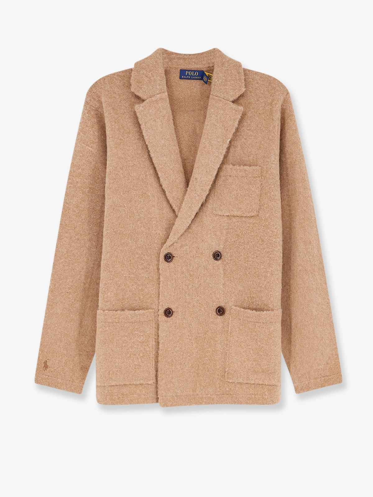 Polo Ralph Lauren Men's Wool and Cashmere Blend Cardigan Blazer Beige