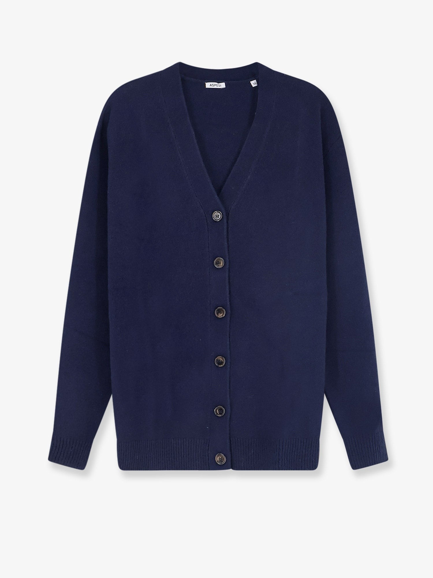 ASPESI Women's Wool and Cashmere Blend Cardigan Blue