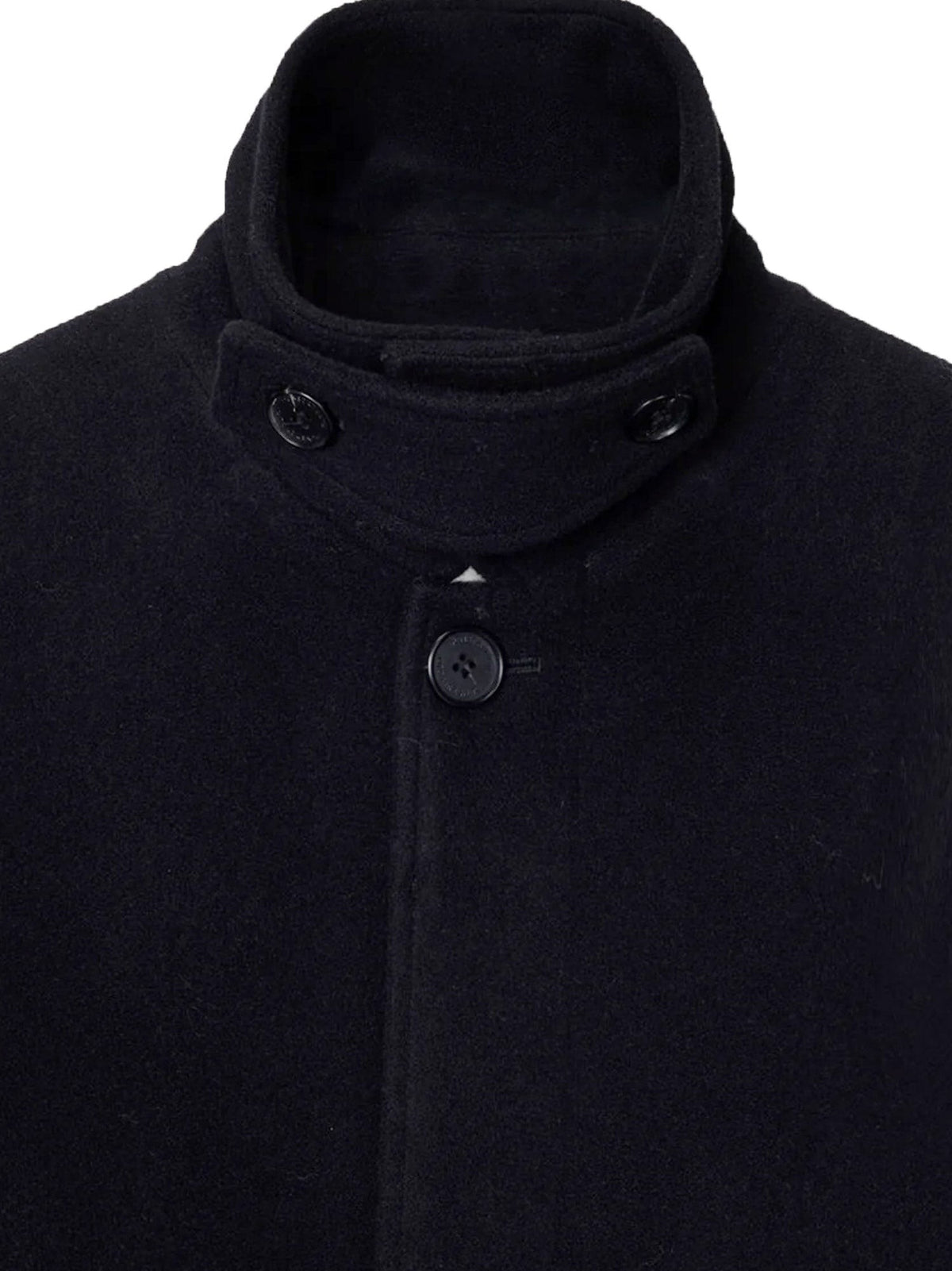 DUNST Men's Wool and Cashmere Blend Coat Black