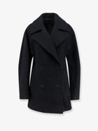 Toteme Women's Rounded Peacoat Coat Black