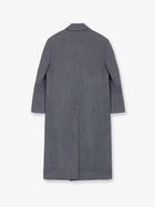 DUNST Unisex Wool and Cashmere Blend Double Breasted Coat Grey