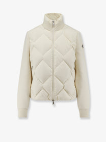 Moncler Women's Wool and Cashmere Blend Padded Jacket White