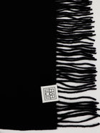Toteme Women's Wool and Cashmere Blend Scarf Black, view 2