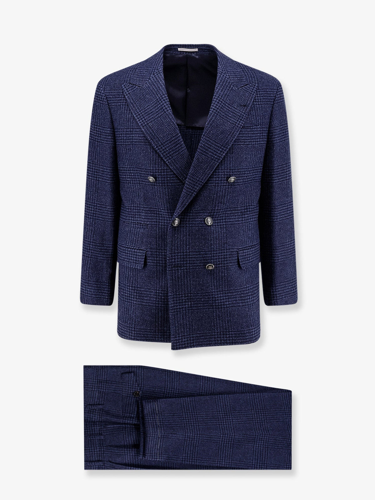 Brunello Cucinelli Men's Wool and Cashmere Blend Suit Blue