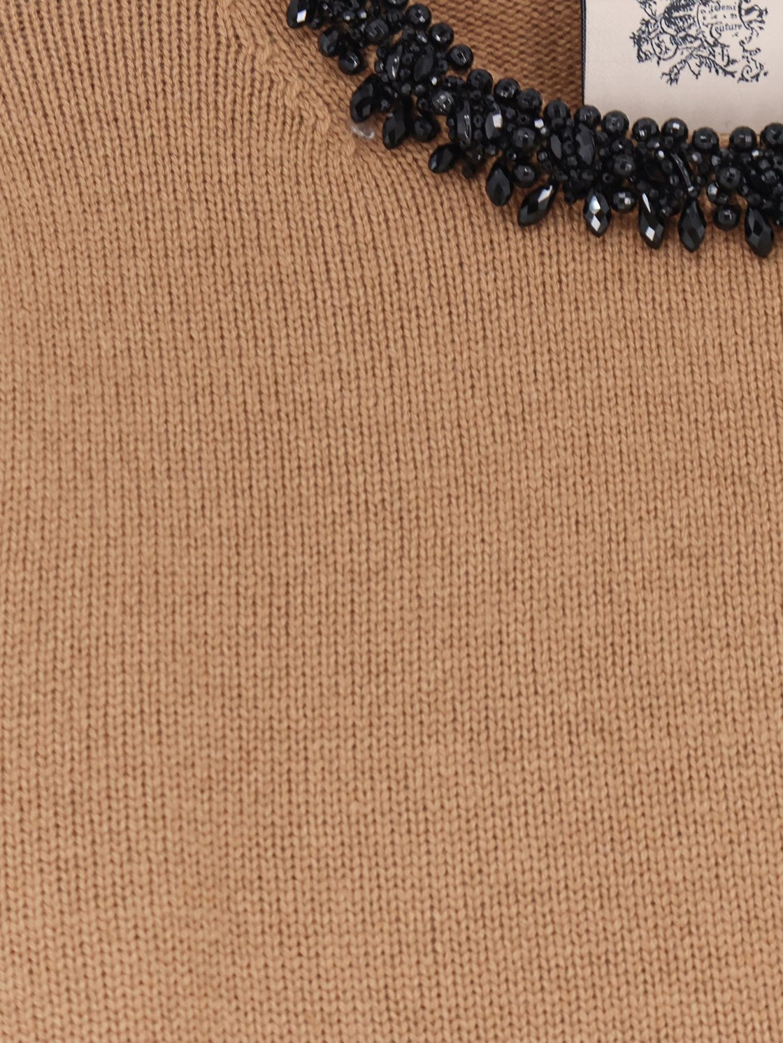 Semicouture Women's Wool and Cashmere Blend Sweater Beige, view 3