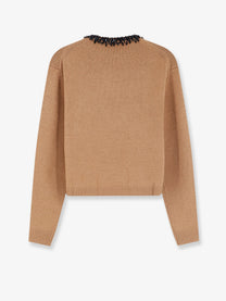 Semicouture Women's Wool and Cashmere Blend Sweater Beige, view 2