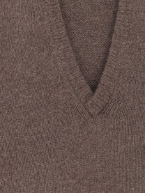 Alysi Women's Wool and Cashmere Blend Sweater Brown