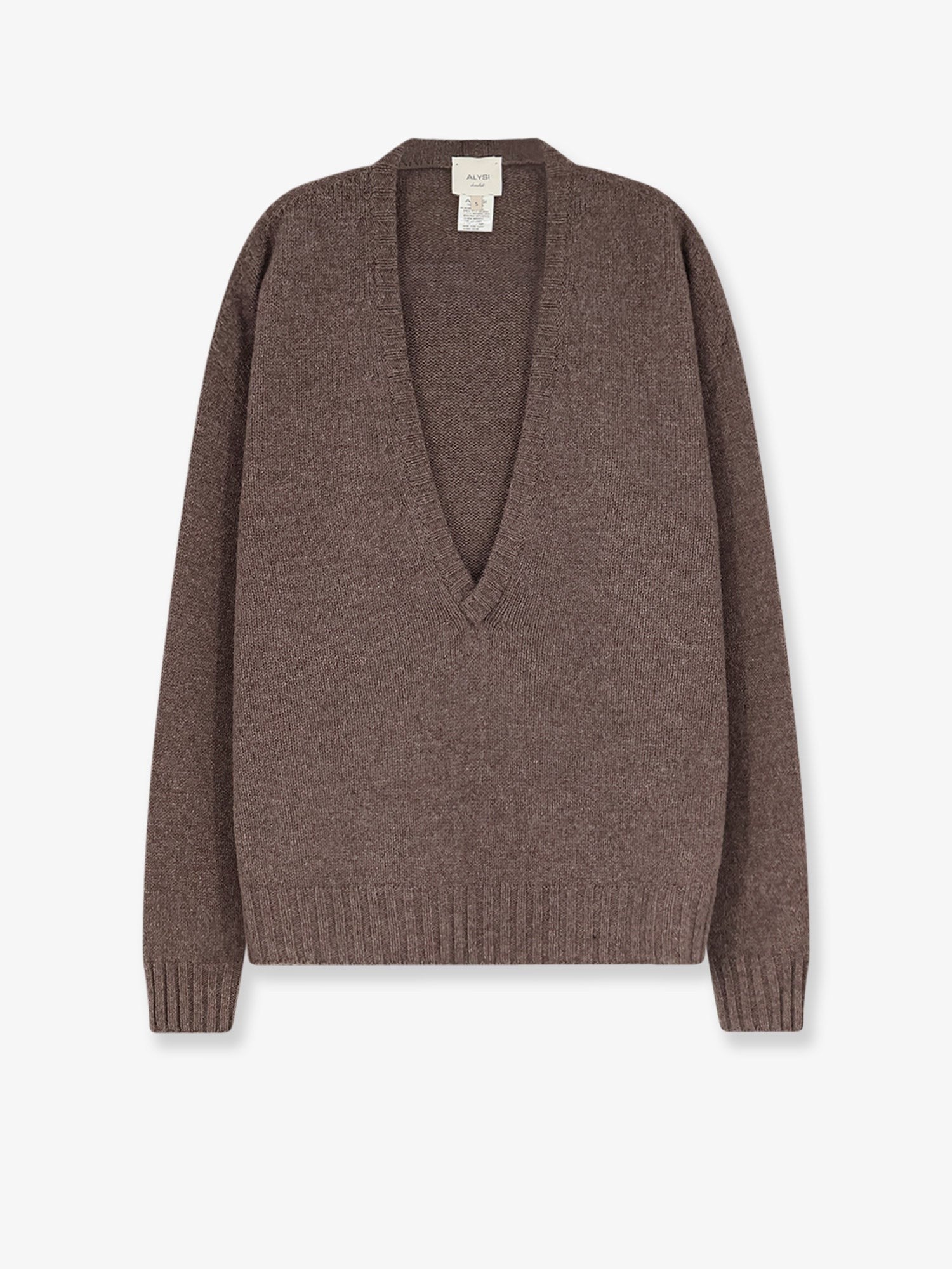 Alysi Women's Wool and Cashmere Blend Sweater Brown