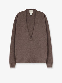 Alysi Women's Wool and Cashmere Blend Sweater Brown