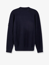 Stone Island Men's Wool and Cashmere Blend Sweater Blue