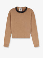 Semicouture Women's Wool and Cashmere Blend Sweater Beige