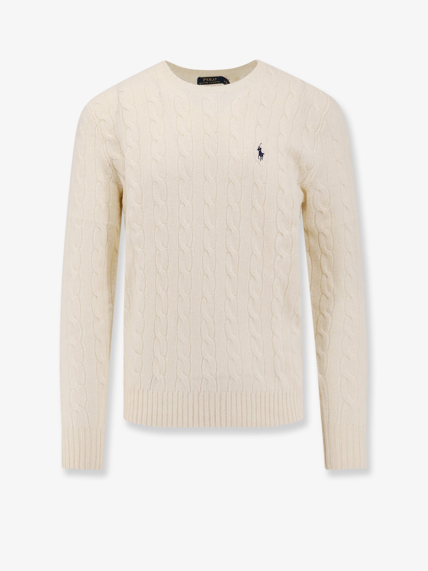 Polo Ralph Lauren Men's Wool and Cashmere Cable Knit Sweater White