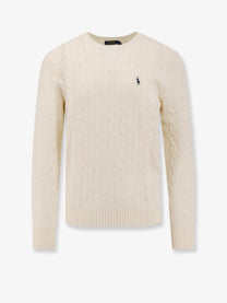Polo Ralph Lauren Men's Wool and Cashmere Cable Knit Sweater White