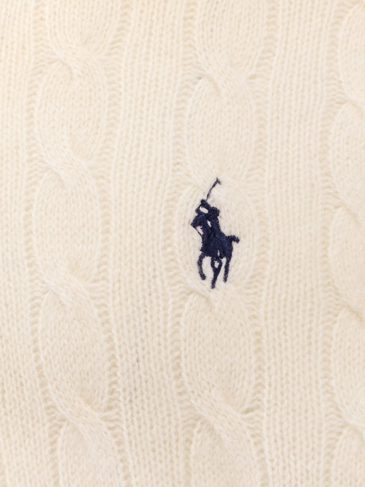 Polo Ralph Lauren Men's Wool and Cashmere Cable Knit Sweater White