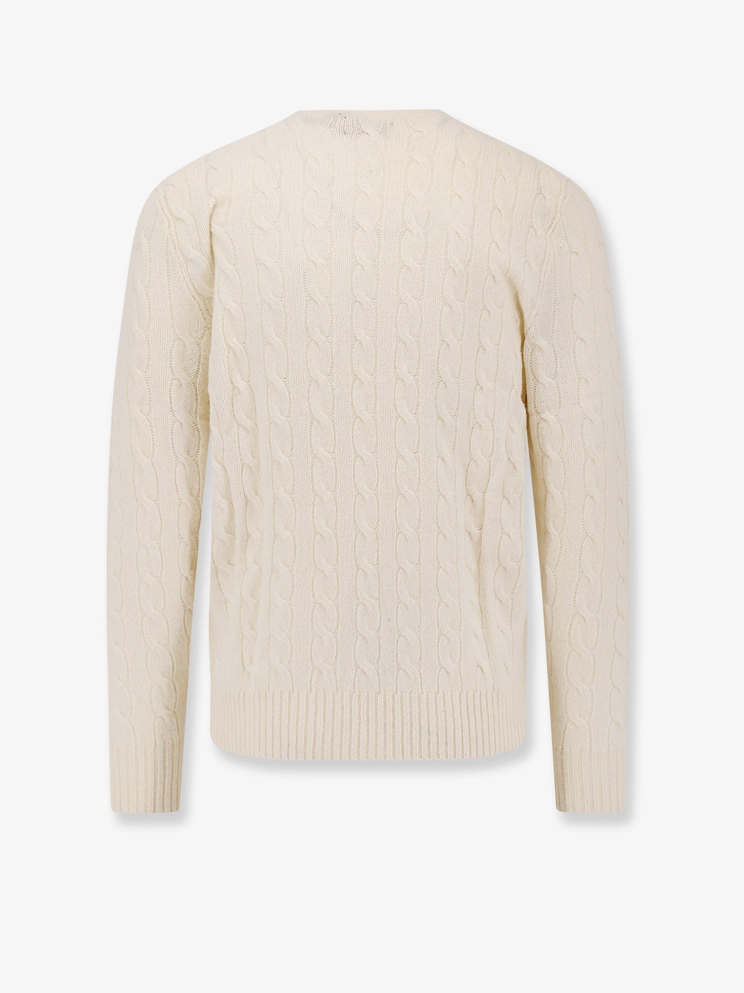 Polo Ralph Lauren Men's Wool and Cashmere Cable Knit Sweater White