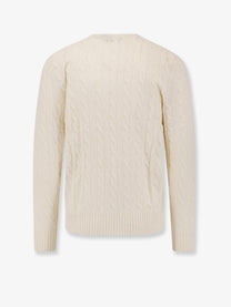 Polo Ralph Lauren Men's Wool and Cashmere Cable Knit Sweater White