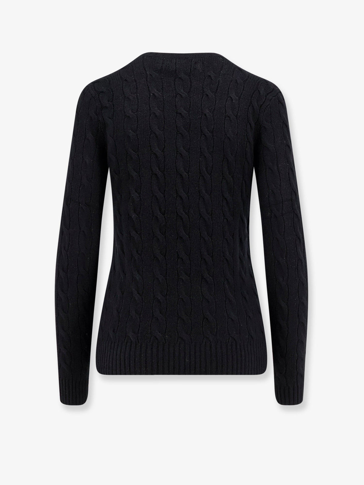 Polo Ralph Lauren Women's Wool and Cashmere Cable Knit Sweater Black, view 2
