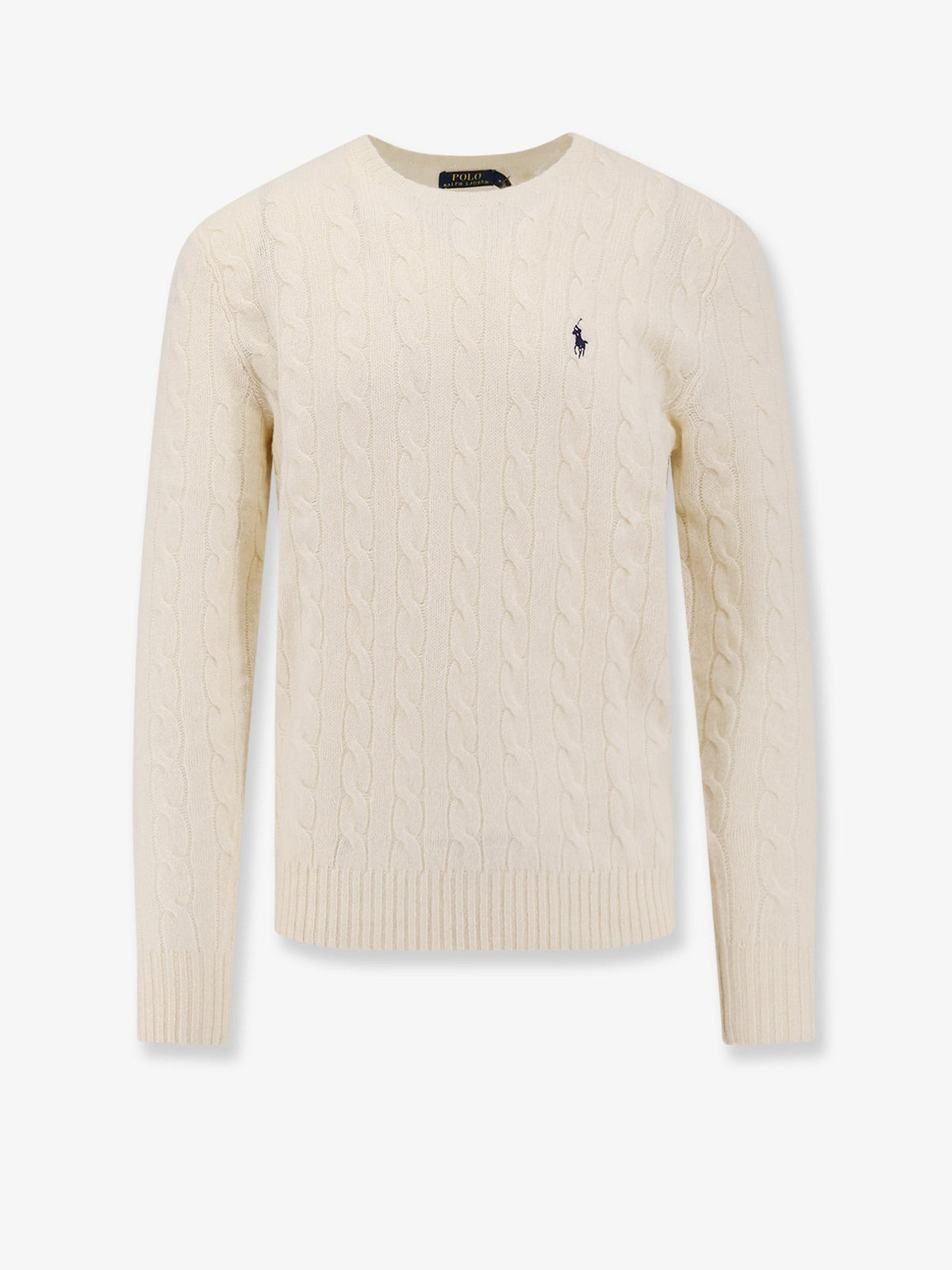 Polo Ralph Lauren Men's Wool and Cashmere Cable Knit Sweater White