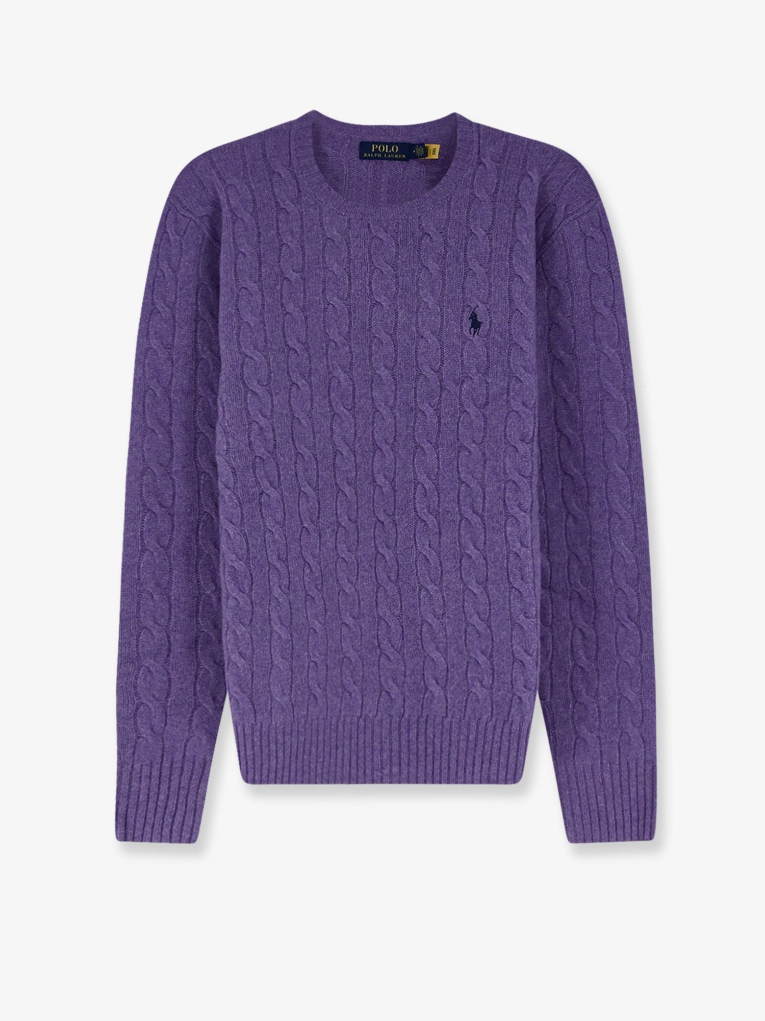 Polo Ralph Lauren Men's Wool and Cashmere Cable Knit Sweater Purple