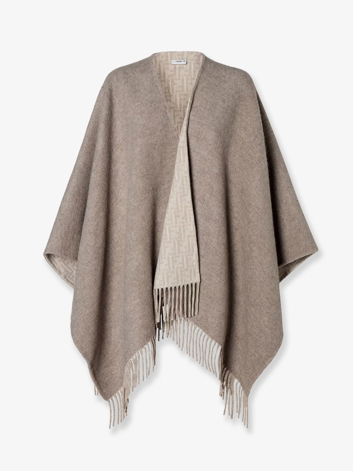 Fendi Women's Wool and Cashmere Cape Gold
