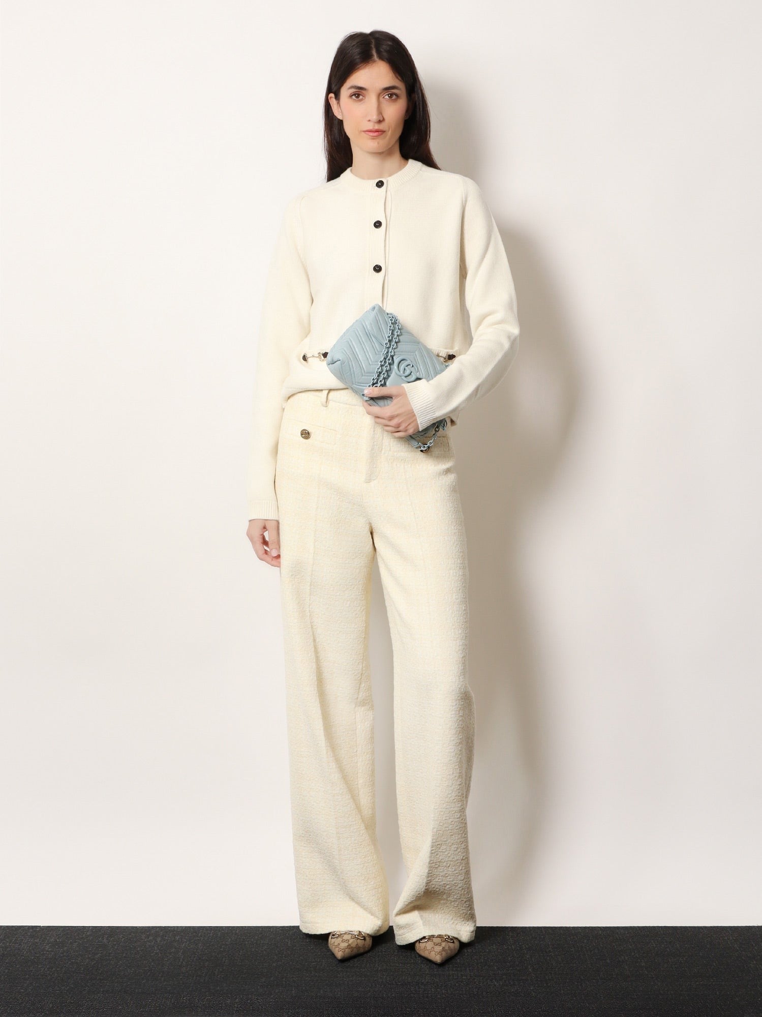 Gucci Women's Wool and Cashmere Cardigan White