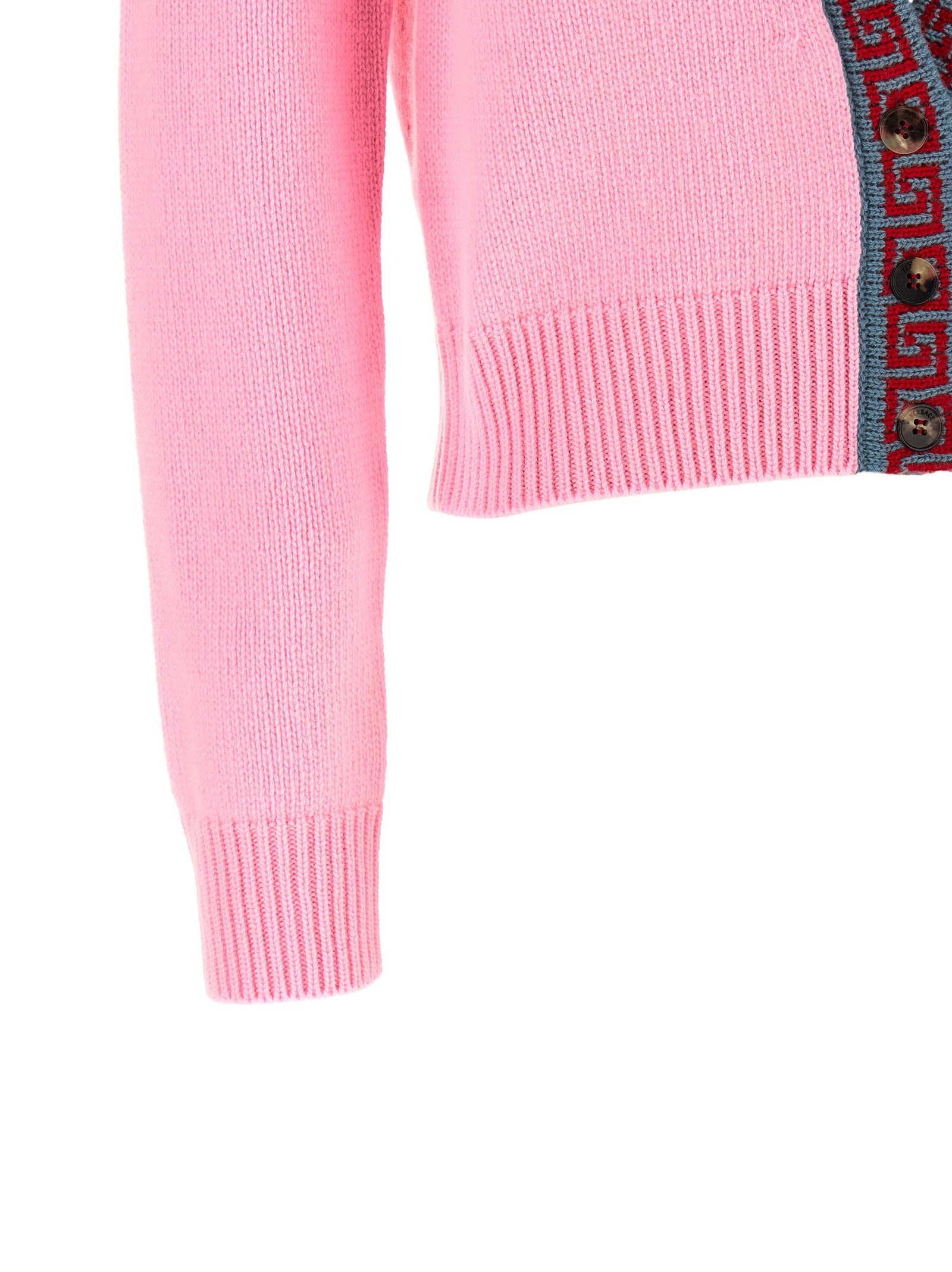 Versace Wool and Cashmere Cardigan Blue