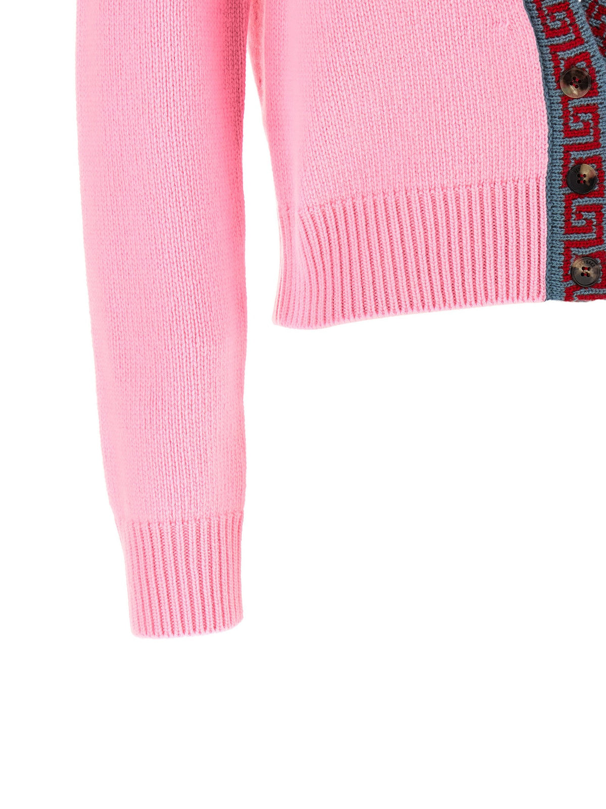 Versace Wool and Cashmere Cardigan Blue, view 4