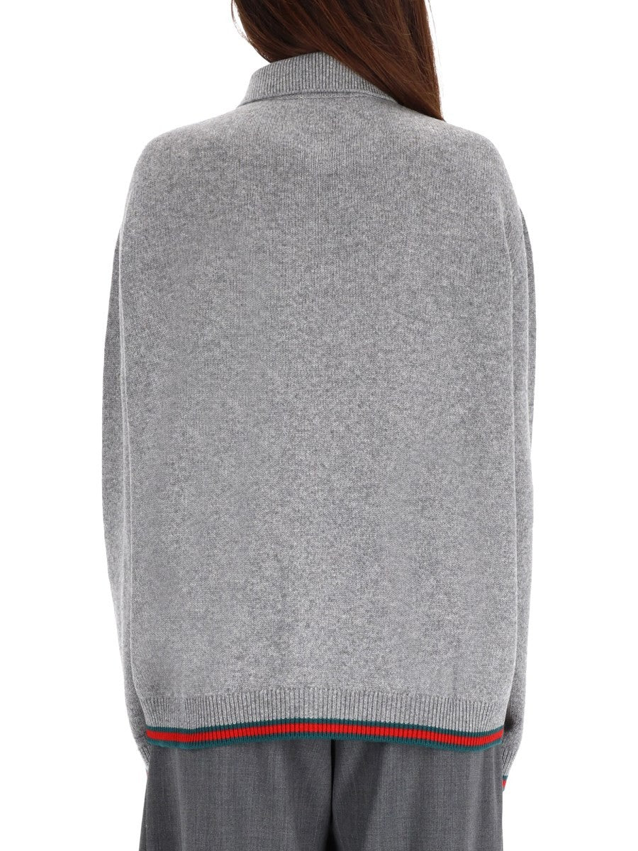Gucci Women's Wool and Cashmere Cardigan Grey