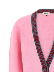 Versace Wool and Cashmere Cardigan Blue