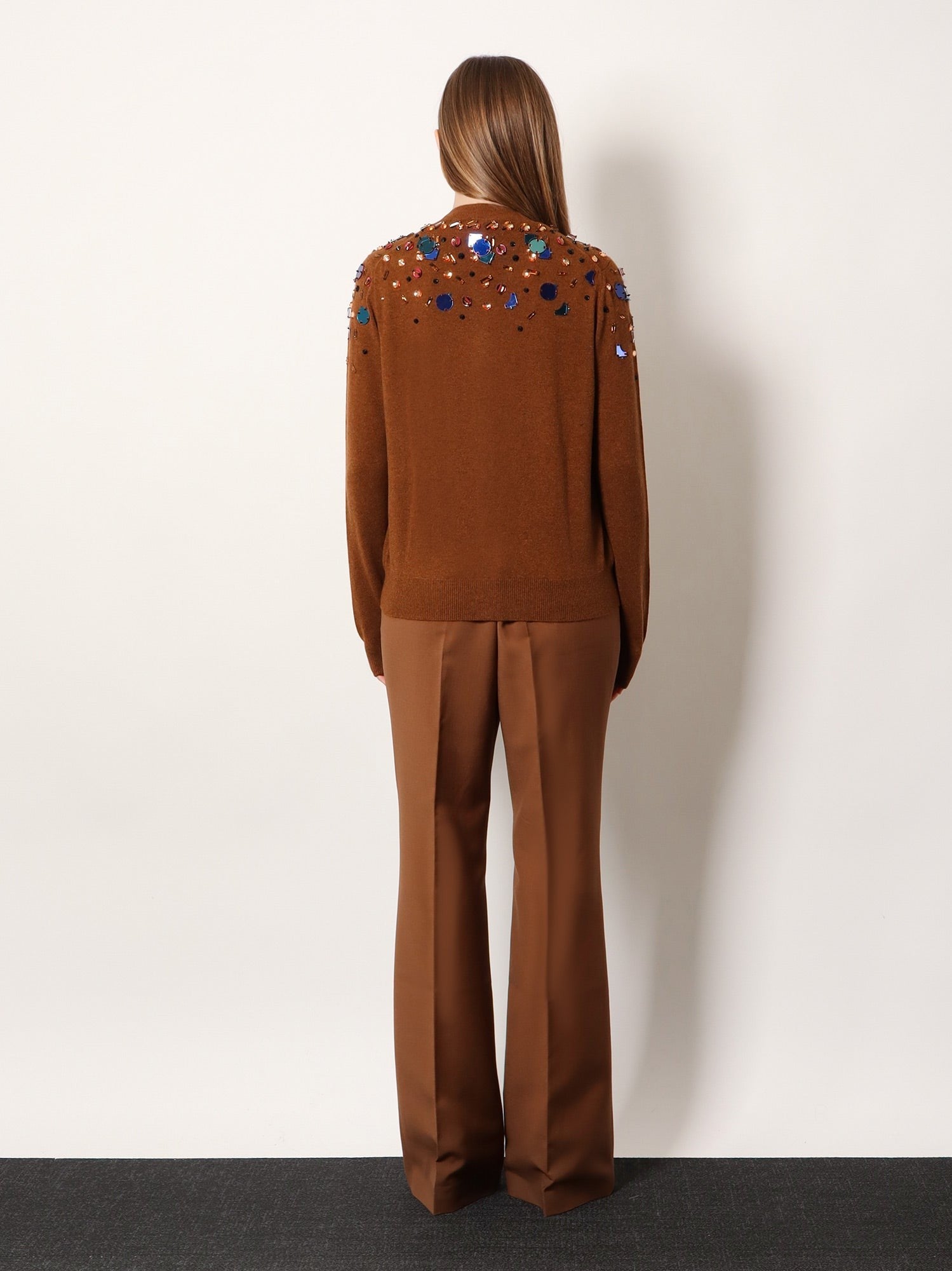 Fendi Women's Wool and Cashmere Cardigan Brown