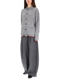 Gucci Women's Wool and Cashmere Cardigan Grey